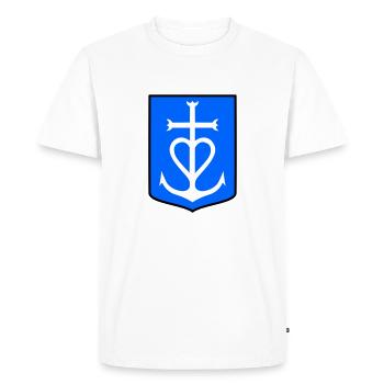 Croix Camargue - Men's Premium Organic T-Shirt - white - Front - Nico (187cm)