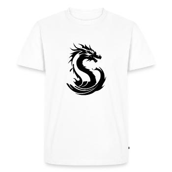 Dragon - Men's Premium Organic T-Shirt - white - Front - Nico (187cm)