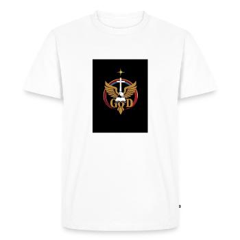 Christian Emblem - Men's Premium Organic T-Shirt - white - Front - Nico (187cm)