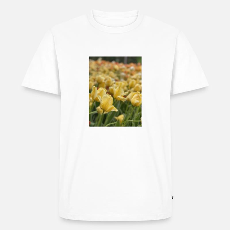 Tulipe Jaune mer - T-shirt Premium bio Homme - blanc