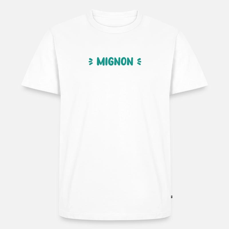 Niedlich - Männer Premium Bio T-Shirt - Weiß