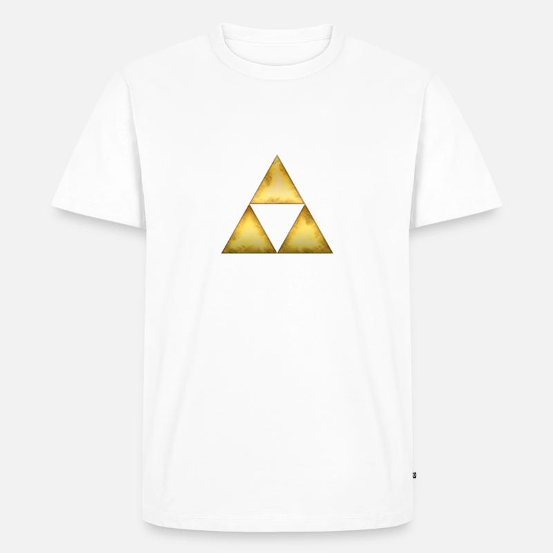 Sierpinski Dreieck - Männer Premium Bio T-Shirt - Weiß