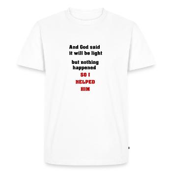 Electrician Electrician Electrician - Men's Premium Organic T-Shirt - white - Front - Nico (187cm)