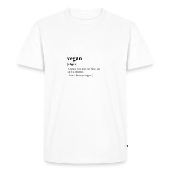 Vegan - T-shirt Premium bio Homme - blanc - Devant - Nico (187cm)