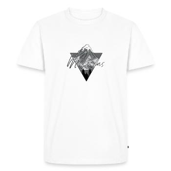 MOUNTAINS - T-shirt Premium bio Homme - blanc - Devant - Nico (187cm)