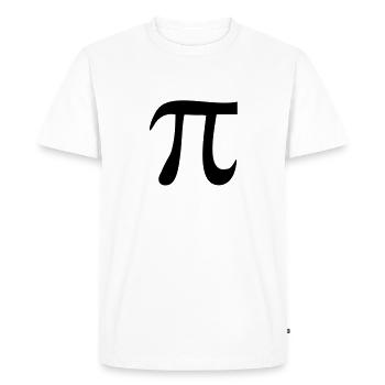 pi - Men's Premium Organic T-Shirt - white - Front - Nico (187cm)