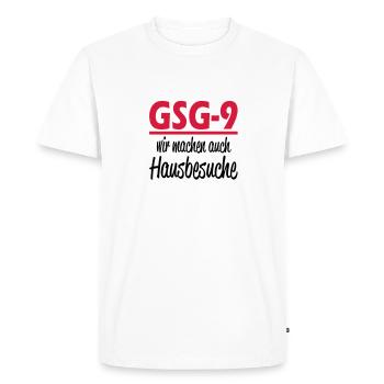 gsg9 - T-shirt Premium bio Homme - blanc - Devant - Nico (187cm)