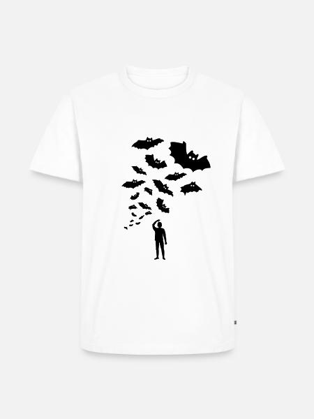bats, fledermäuse mensch - Männer Premium Bio T-Shirt - Weiß