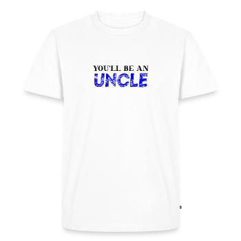 Vous serez un oncle idée cadeau oncle enceinte - T-shirt Premium bio Homme - blanc - Devant - Nico (187cm)