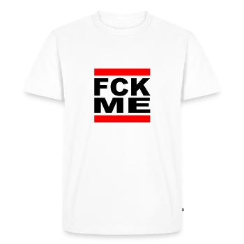 FCK ME - T-shirt Premium bio Homme - blanc - Devant - Nico (187cm)