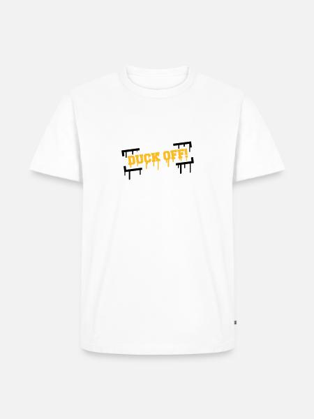 Duck Off Graffiti - Men's Premium Organic T-Shirt - white