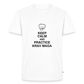 Krav Maga / Krav-Maga / Fight / Martial Art - T-shirt Premium bio Homme - blanc - Devant - Nico (187cm)