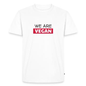 végétarien / végétarienne / végétarisme / vegan - T-shirt Premium bio Homme - blanc - Devant - Nico (187cm)