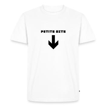 Petite bite - T-shirt Premium bio Homme - blanc - Devant - Nico (187cm)