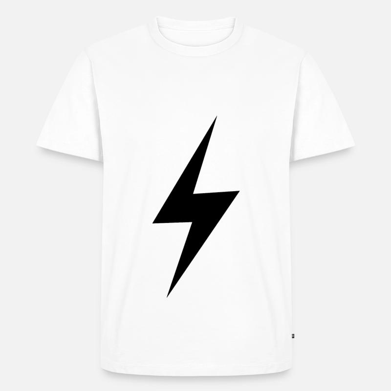 Blitz Flash - Männer Premium Bio T-Shirt - Weiß