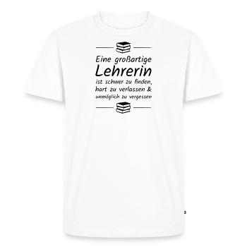 A great teacher is hard to find - Men's Premium Organic T-Shirt - white - Front - Nico (187cm)