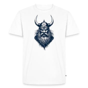 Grim Viking - Men's Premium Organic T-Shirt - white - Front - Nico (187cm)
