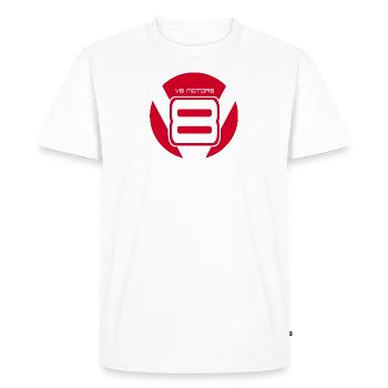 Moteurs V8 - T-shirt Premium bio Homme - blanc - Devant - Nico (187cm)
