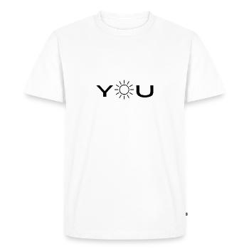 Sunshine - Men's Premium Organic T-Shirt - white - Front - Nico (187cm)