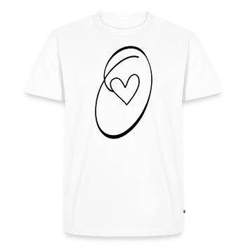 Letter O Letter O Calligraphy - Men's Premium Organic T-Shirt - white - Front - Nico (187cm)
