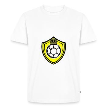 Équipe de bouclier de logo de football - T-shirt Premium bio Homme - blanc - Devant - Nico (187cm)