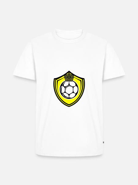 Soccer Logo Shield Team - Men's Premium Organic T-Shirt - white