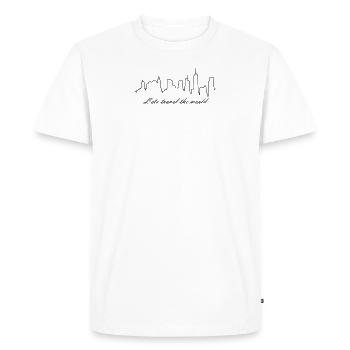 Travel - T-shirt Premium bio Homme - blanc - Devant - Nico (187cm)