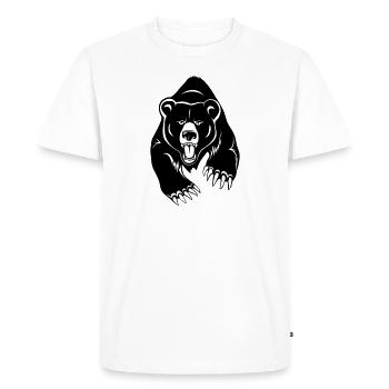 bear - T-shirt Premium bio Homme - blanc - Devant - Nico (187cm)