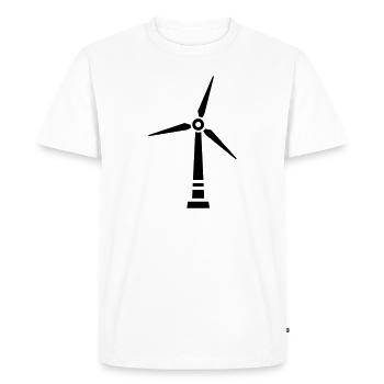 moulin à vent - T-shirt Premium bio Homme - blanc - Devant - Nico (187cm)