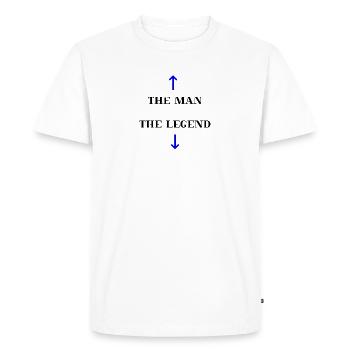 The Man, The Legend - funny gift idea funny - Men's Premium Organic T-Shirt - white - Front - Nico (187cm)