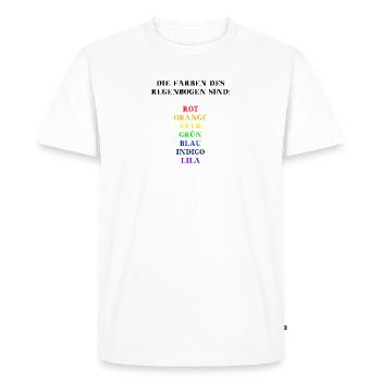 Colors Rainbow Gift Idea for Kids Colorful - Men's Premium Organic T-Shirt - white - Front - Nico (187cm)
