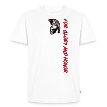 300 design - Men's Premium Organic T-Shirt - white - Front - Nico (187cm)