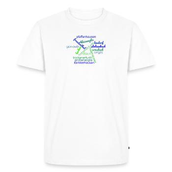 Wordcloud Stadt Borken mit Stadtteilen - Männer Premium Bio T-Shirt - Weiß - Vorne - Nico (187cm)