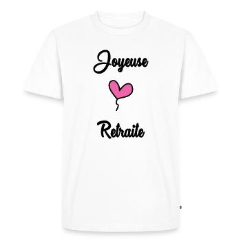 RETIREMENT. HAPPY RETIREMENT. HAPPY RETIREMENT - Men's Premium Organic T-Shirt - white - Front - Nico (187cm)