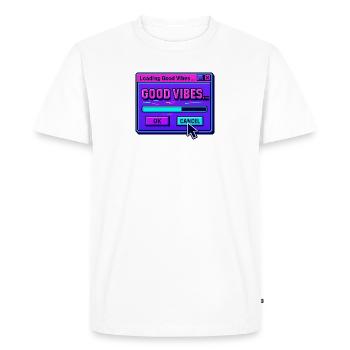 Good Vibe Chargement de l’art numérique - T-shirt Premium bio Homme - blanc - Devant - Nico (187cm)