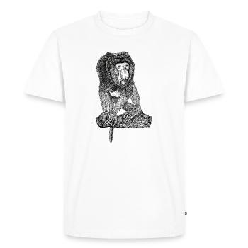Singe Proboscis - T-shirt Premium bio Homme - blanc - Devant - Nico (187cm)