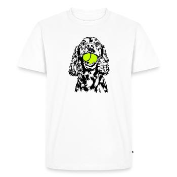 Cocker Spaniel Dog Dog Wilsigns - Men's Premium Organic T-Shirt - white - Front - Nico (187cm)