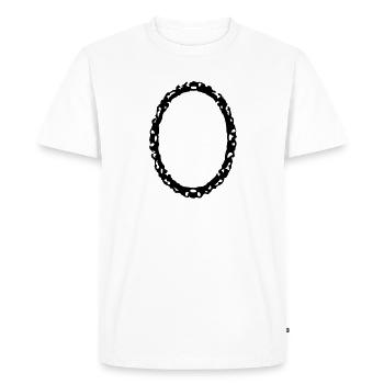 frame1_vec_1de - T-shirt Premium bio Homme - blanc - Devant - Nico (187cm)