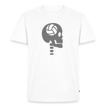 Volley-ball dans la tête - T-shirt Premium bio Homme - blanc - Devant - Nico (187cm)