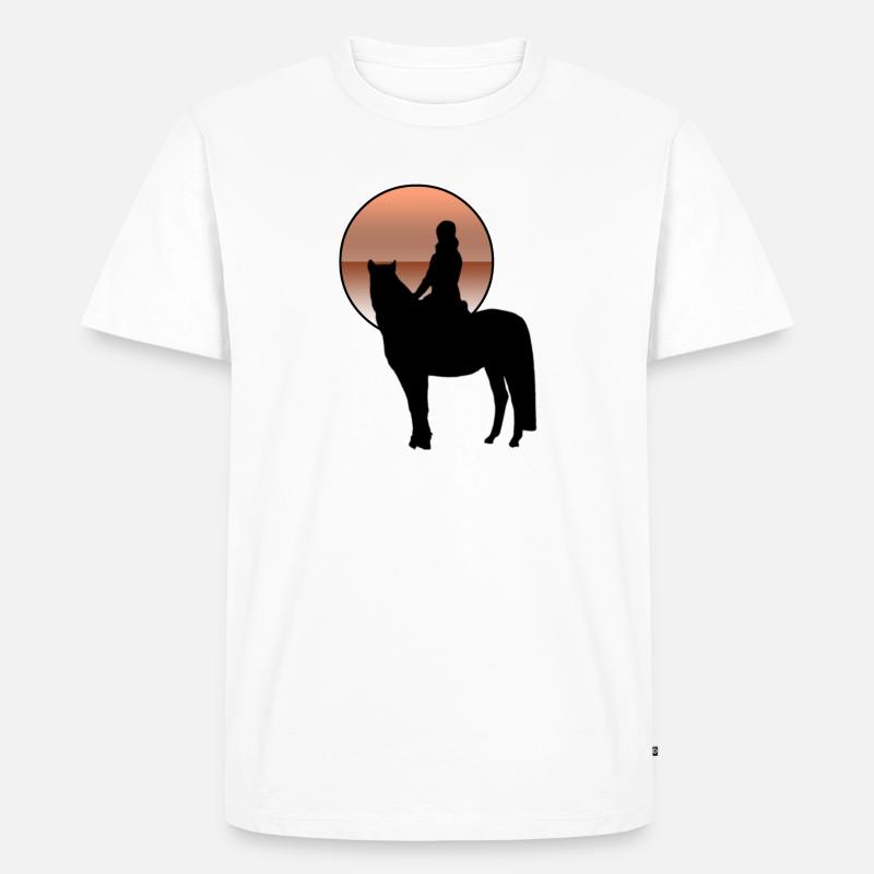 Pferd - Männer Premium Bio T-Shirt - Weiß
