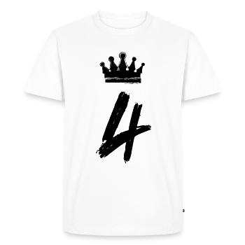 Couronne à 4 chiffres - T-shirt Premium bio Homme - blanc - Devant - Nico (187cm)