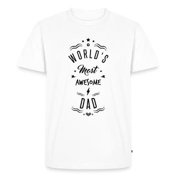 AWESOME DAD - T-shirt Premium bio Homme - blanc - Devant - Nico (187cm)