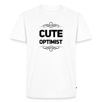 Cute Optimist - Men's Premium Organic T-Shirt - white - Front - Nico (187cm)