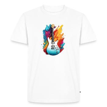 Rock n roll / Guitar / Music / Instrument - Men's Premium Organic T-Shirt - white - Front - Nico (187cm)
