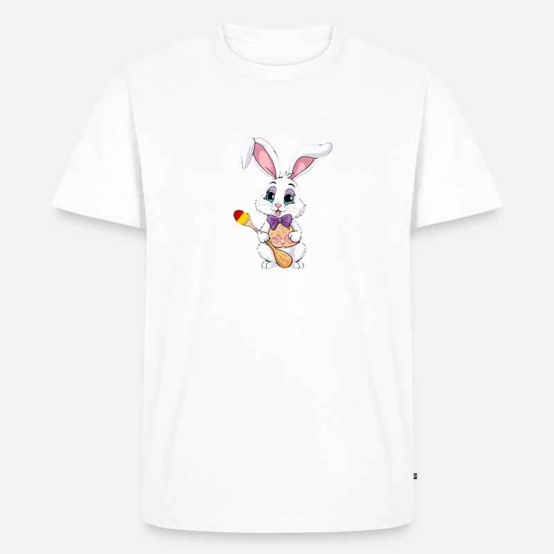 Easter bunny with Easter eggs - Men's Premium Organic T-Shirt - white
