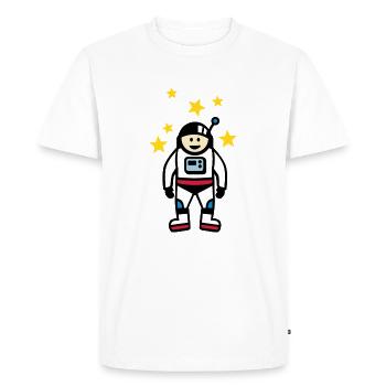 Astronaut - Men's Premium Organic T-Shirt - white - Front - Nico (187cm)