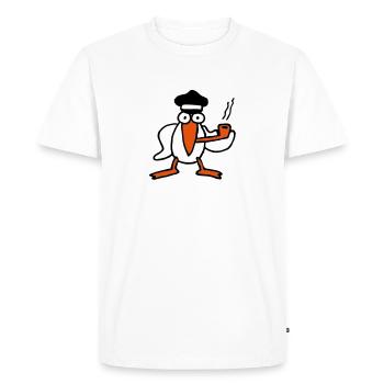 kapitan_mowe - T-shirt Premium bio Homme - blanc - Devant - Nico (187cm)