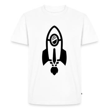 Symbole de fusée - T-shirt Premium bio Homme - blanc - Devant - Nico (187cm)