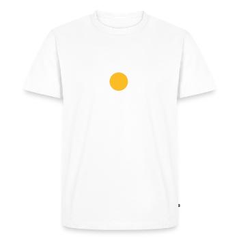 goutte graffiti tampon oeuf au plat nourriture lec - T-shirt Premium bio Homme - blanc - Devant - Nico (187cm)
