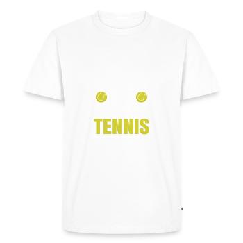 Dites tennis wimbledon - T-shirt Premium bio Homme - blanc - Devant - Nico (187cm)
